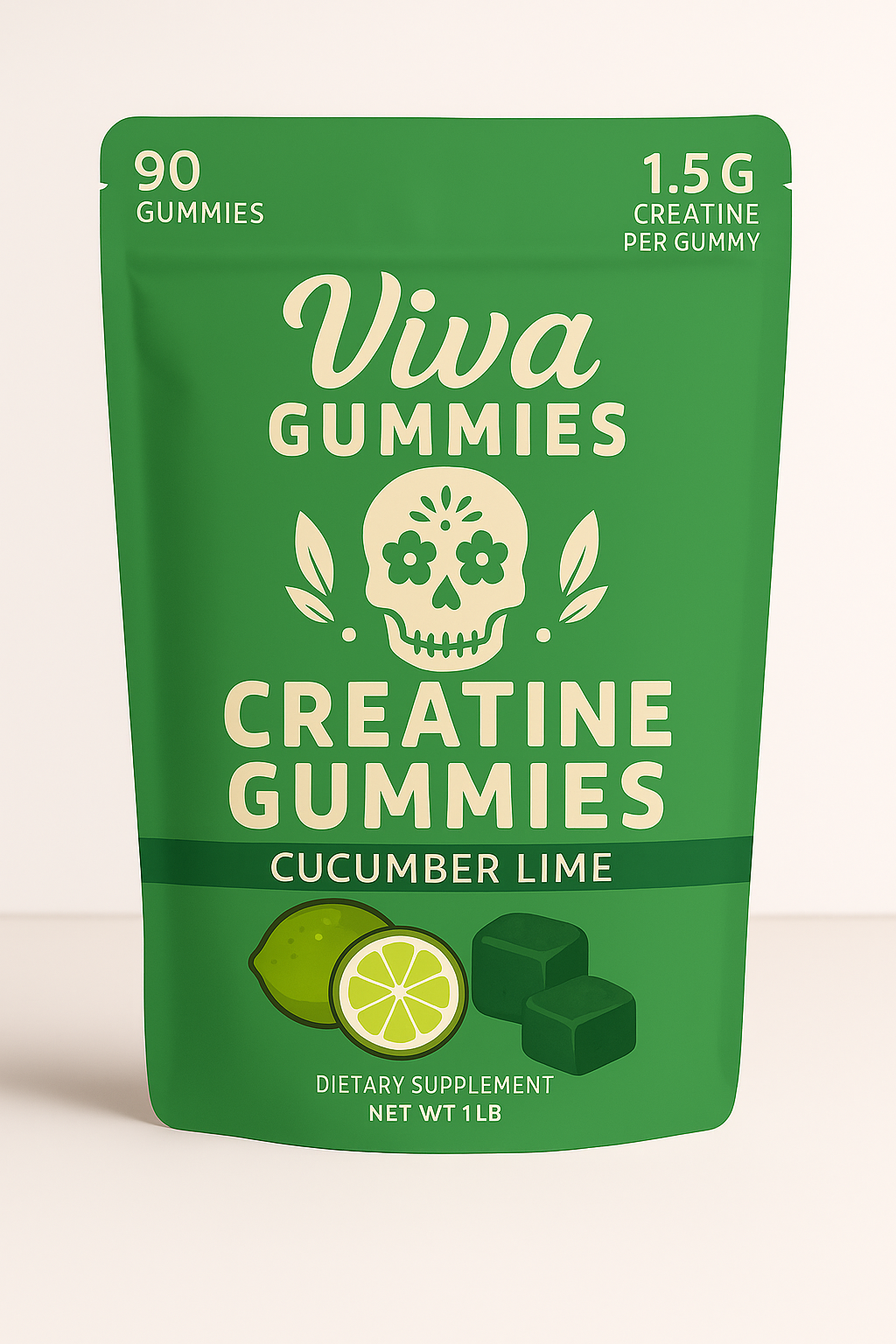 Lime Cucumber Creatine Monohydrate Gummies